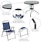 Flash Furniture 6 PC Navy Umbrella Table Set with Folding Chairs GM-202012-NV-GG - alternate 5